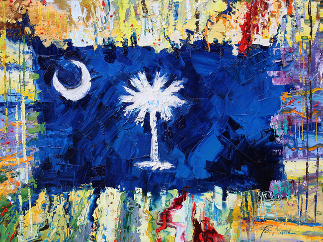 Palmetto Flag Abstract