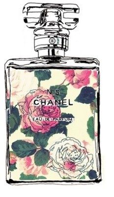Chanel Bottle with Floral