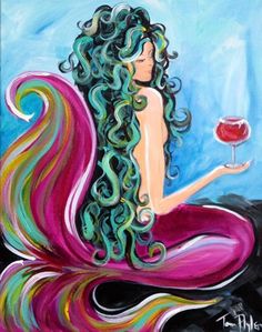 Mermaid with Wine